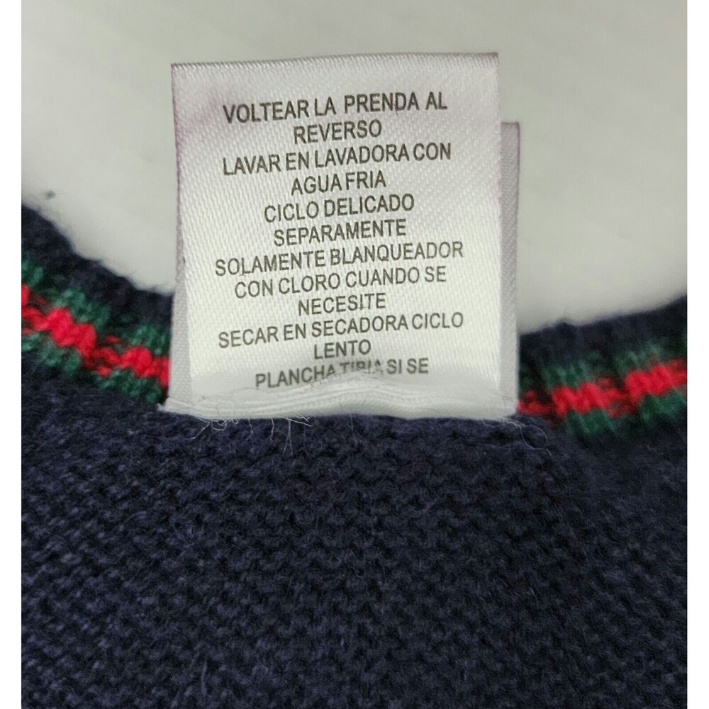 Good Lad of Philadelphia Toddler Ramie Cotton Knit Vest 24M Navy Christmas Train - Picture 9 of 9